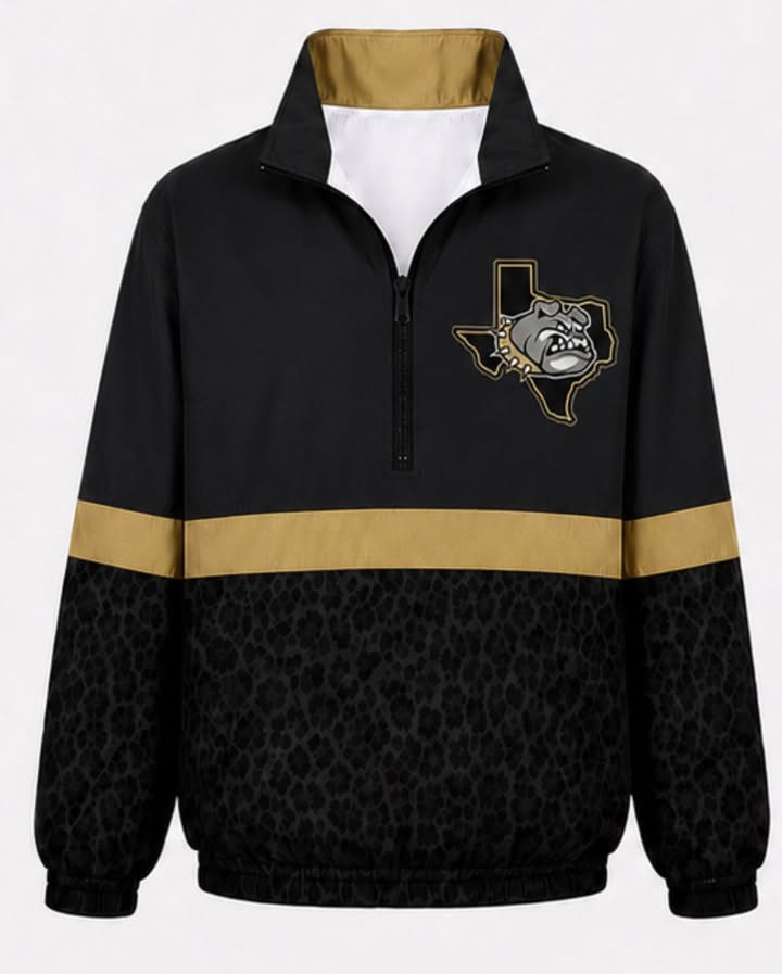 Royse City Black Cheetah Windbreaker