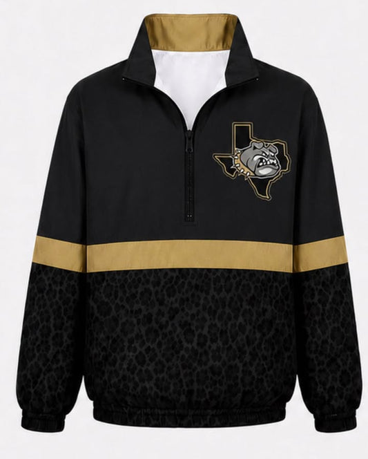 Royse City Black Cheetah Windbreaker
