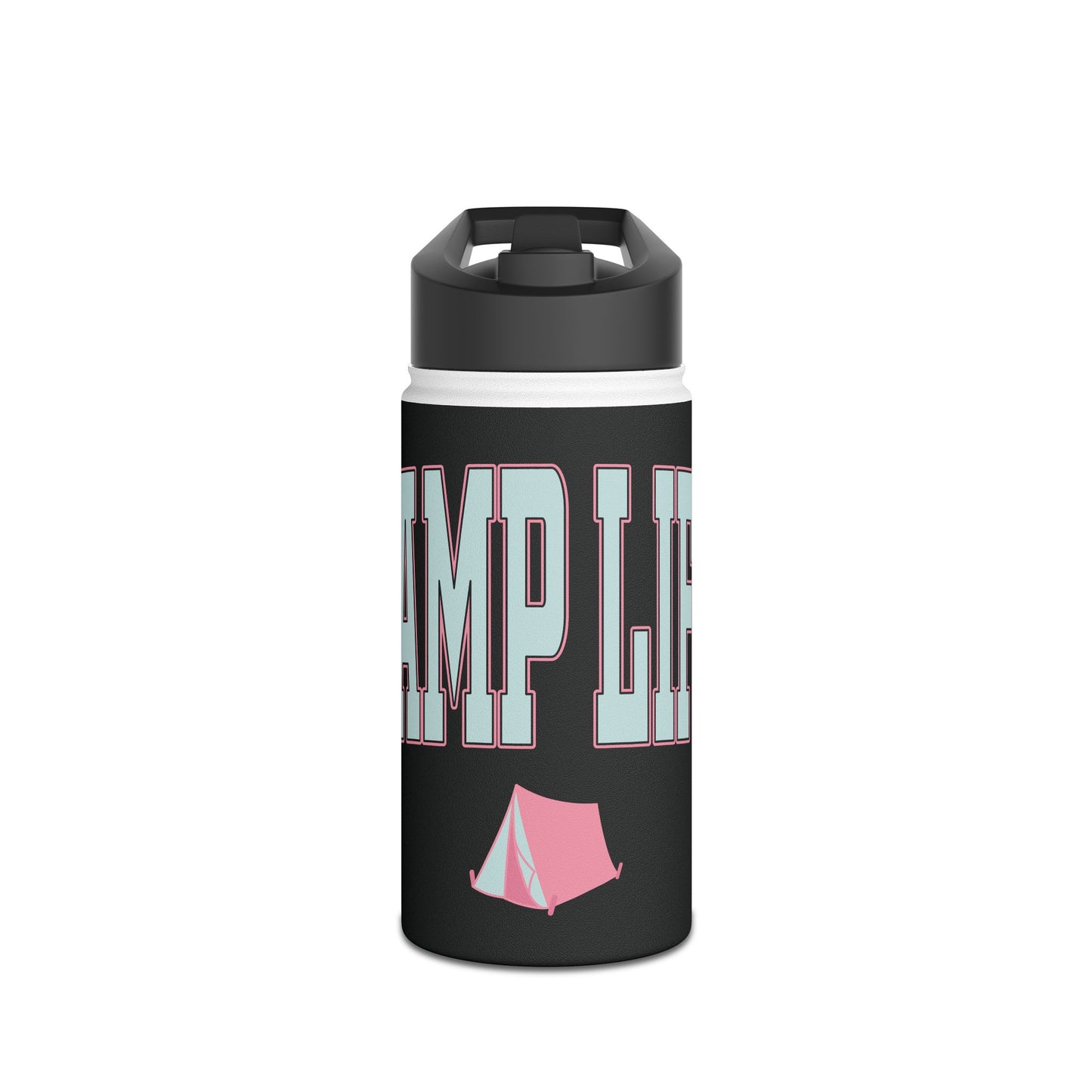 Camp Life Stainless Steel Water Bottle - BLACK