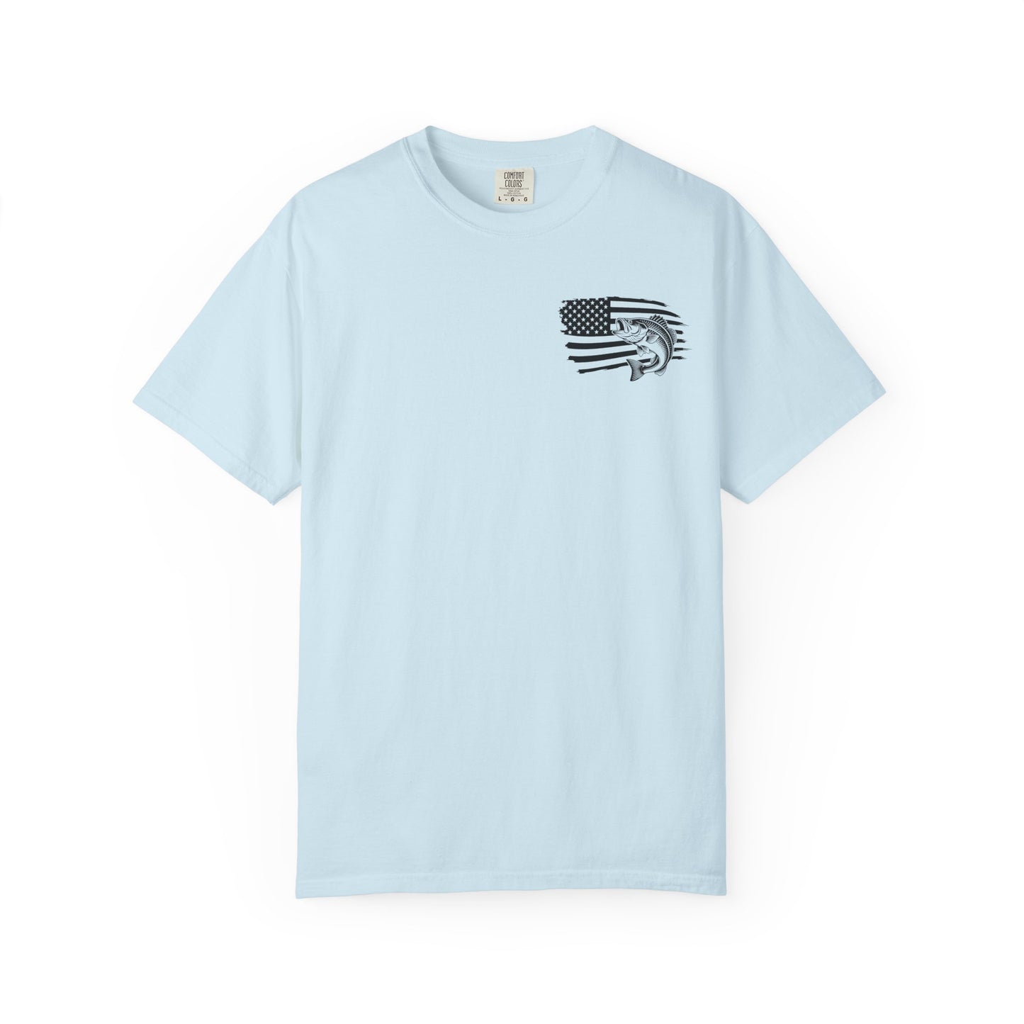 Fishing Bass T-Shirt — American Flag Bass Graphic Tee