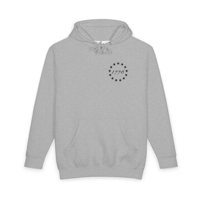 Hoodie — 1776 Betsy Ross Flag Distressed American Patriot Pullover