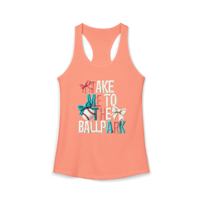 Take me to The Ballpark Racerback Tank