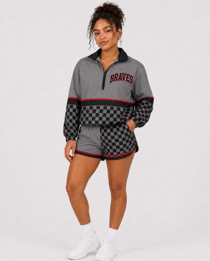 Braves Grey Custom Windbreaker Set