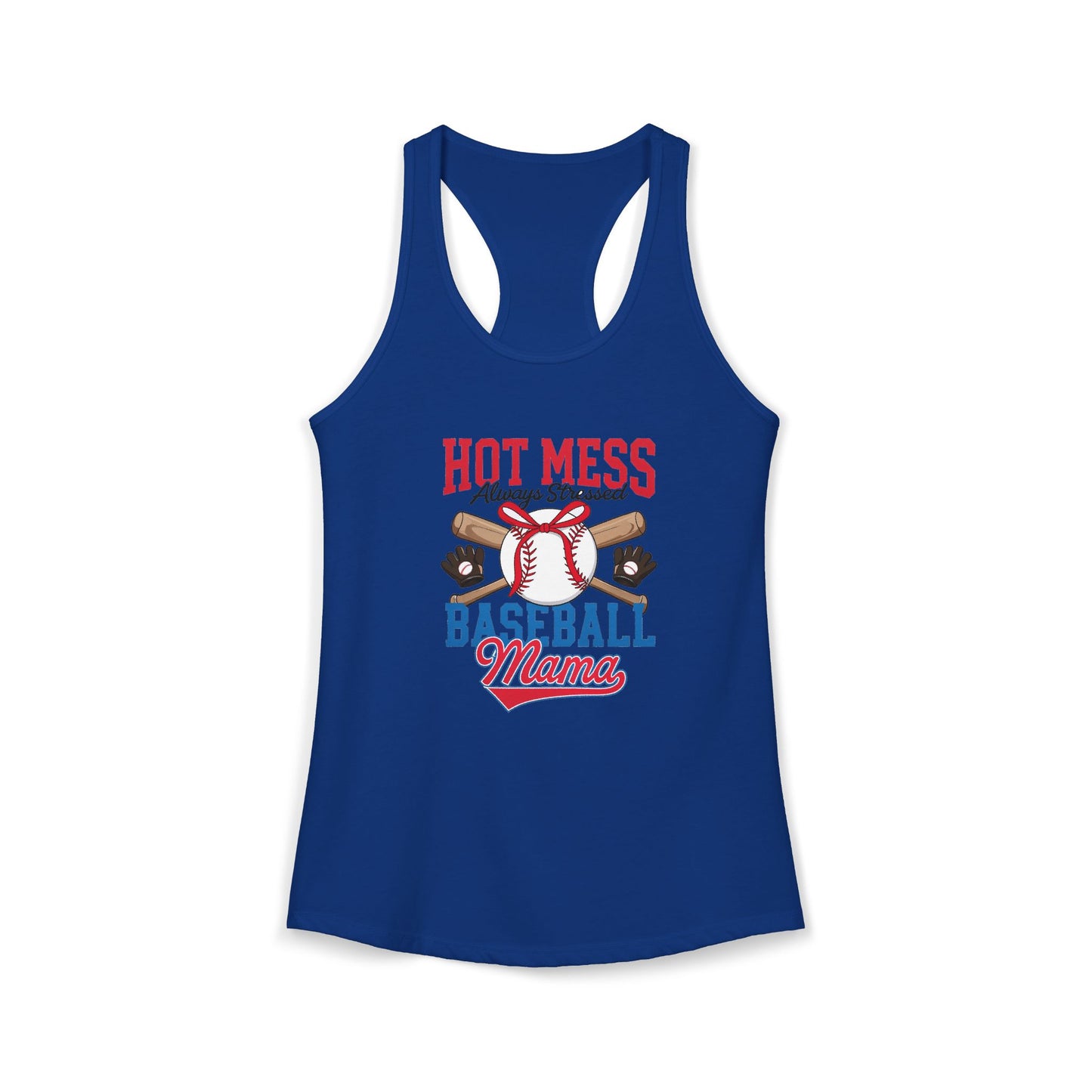 Hot Mess Baseball Mom Racerback Tank