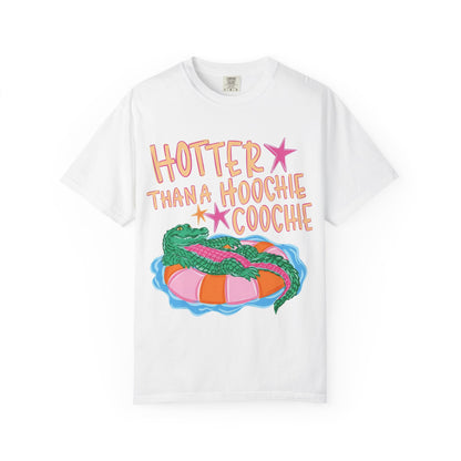 "Hotter Than a Hoochie Coochie" Alligator Pool Party Tee