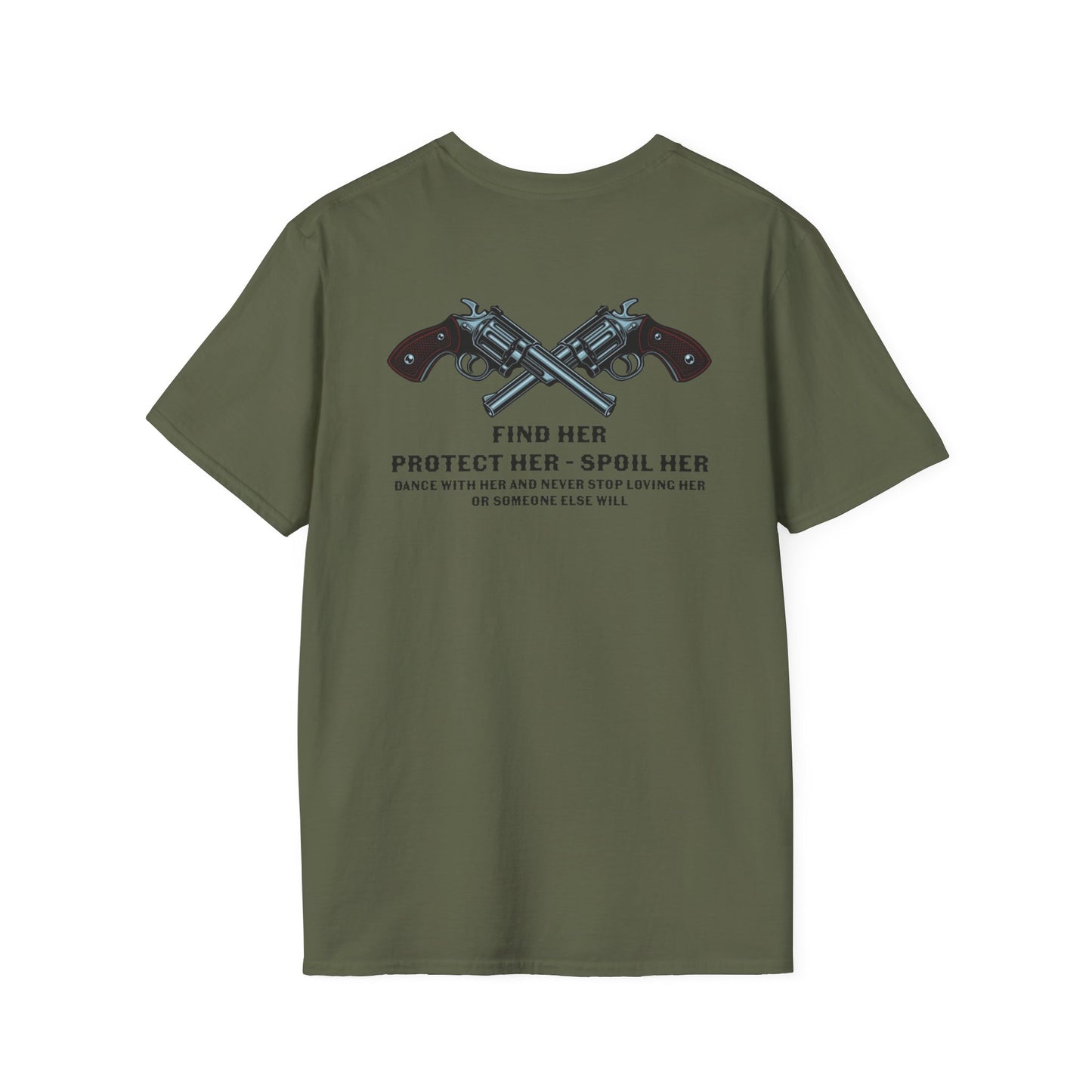 Mens Western Double Sided — "Find Her, Protect Her, Spoil Her"