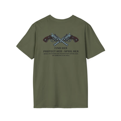 Mens Western Double Sided — "Find Her, Protect Her, Spoil Her"