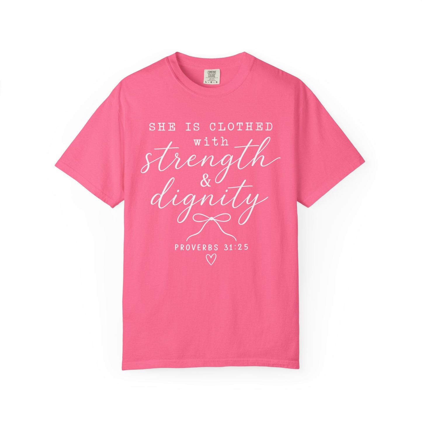 Clothed with Strength and Dignity - White Writing