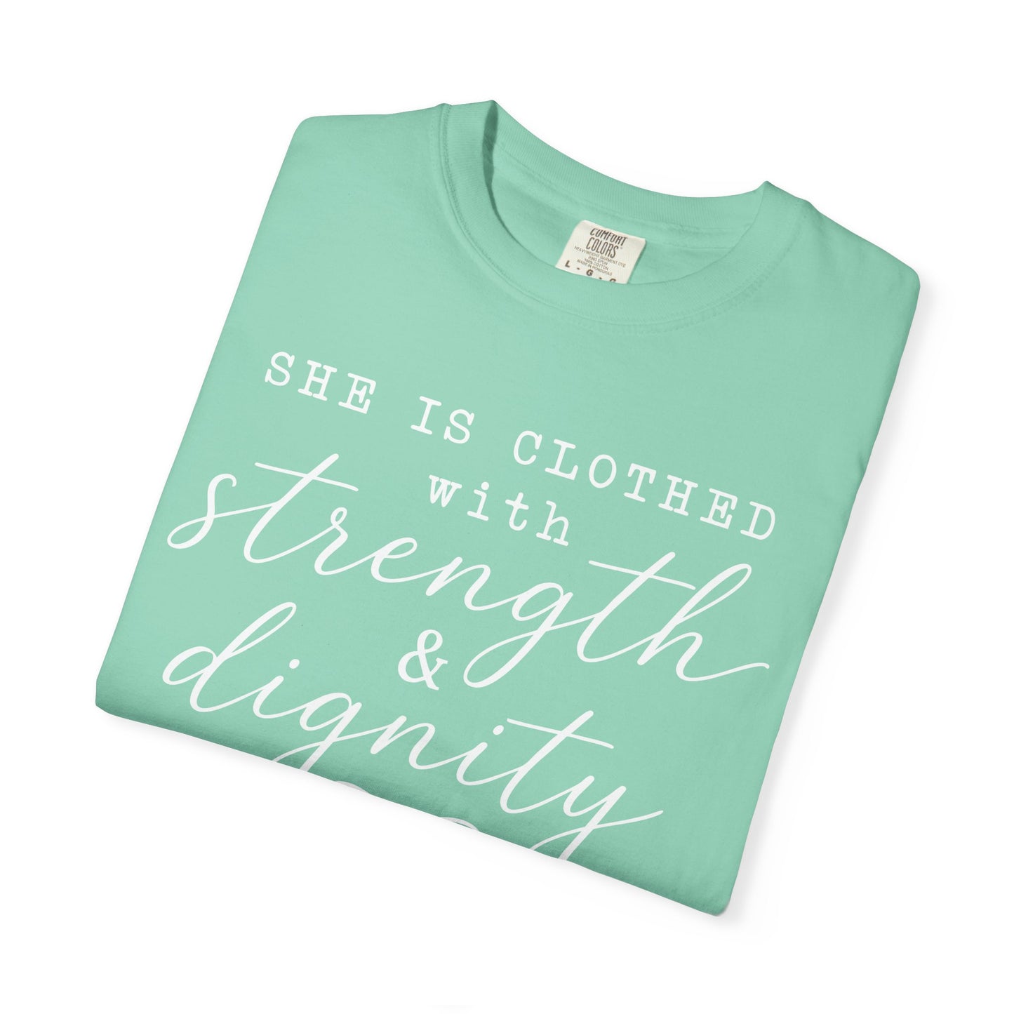 Clothed with Strength and Dignity - White Writing