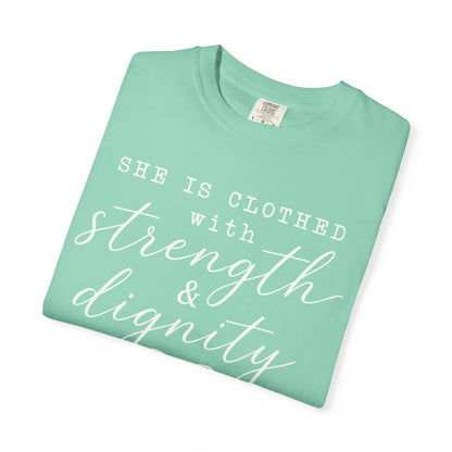 Clothed with Strength and Dignity - White Writing