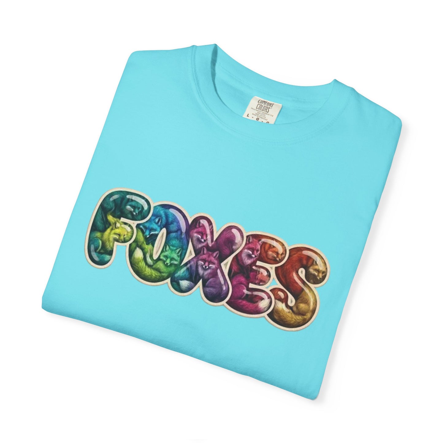 Bubble Letter Foxes Tee