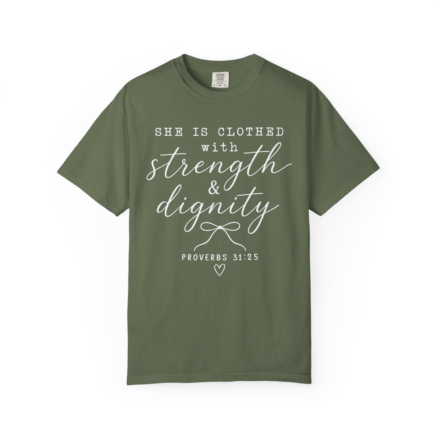 Clothed with Strength and Dignity - White Writing