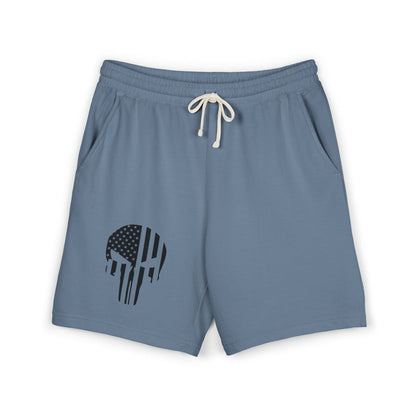 Skull Flag Sweat Shorts — Lightweight Garment-Dyed Fleece