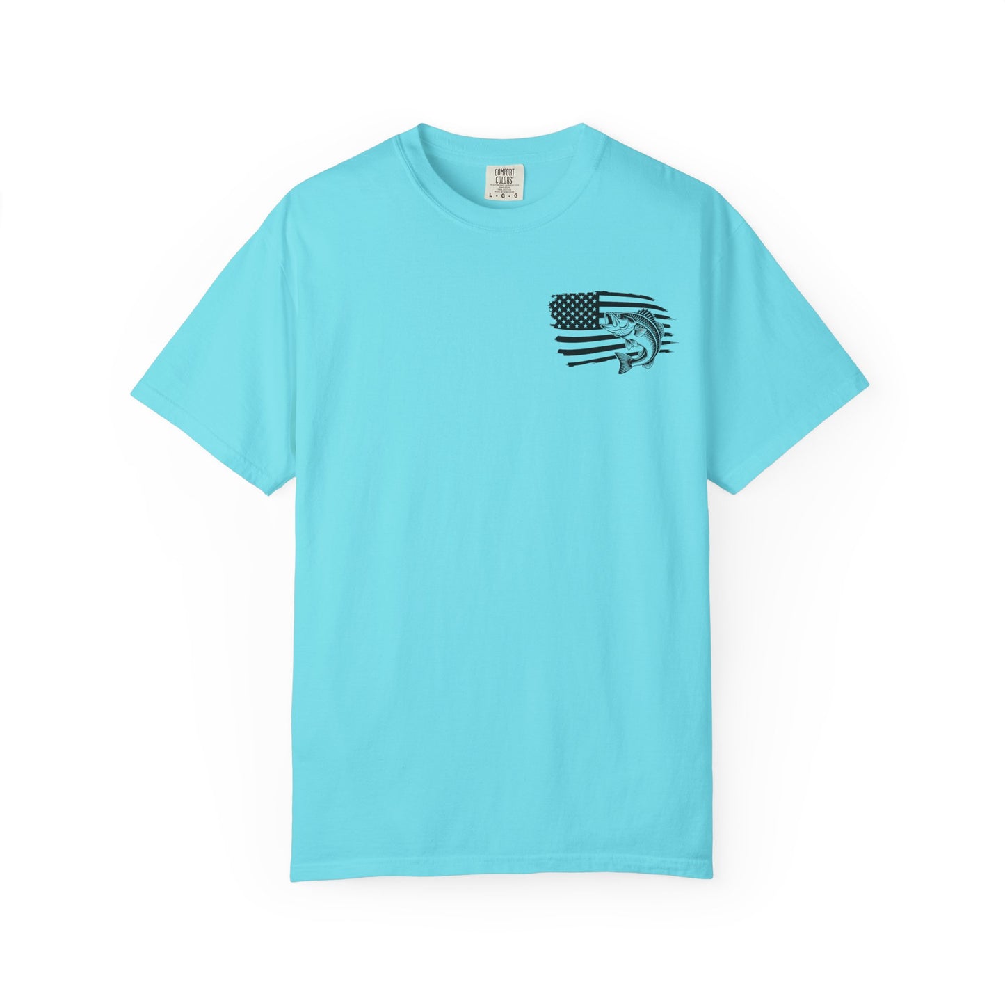 Fishing Bass T-Shirt — American Flag Bass Graphic Tee