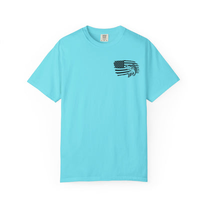 Fishing Bass T-Shirt — American Flag Bass Graphic Tee