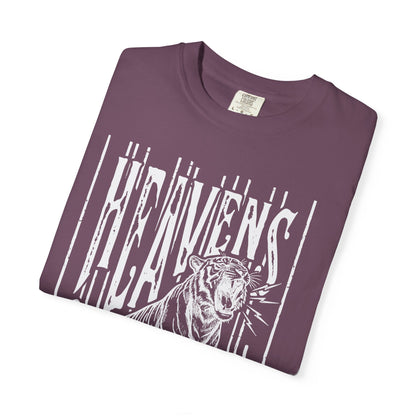 Heaven's Are Roaring Tiger Tee- Purple Writing