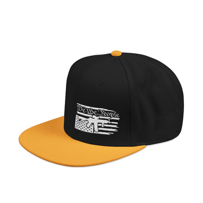 Embroidered Distressed Flag Snapback Hat