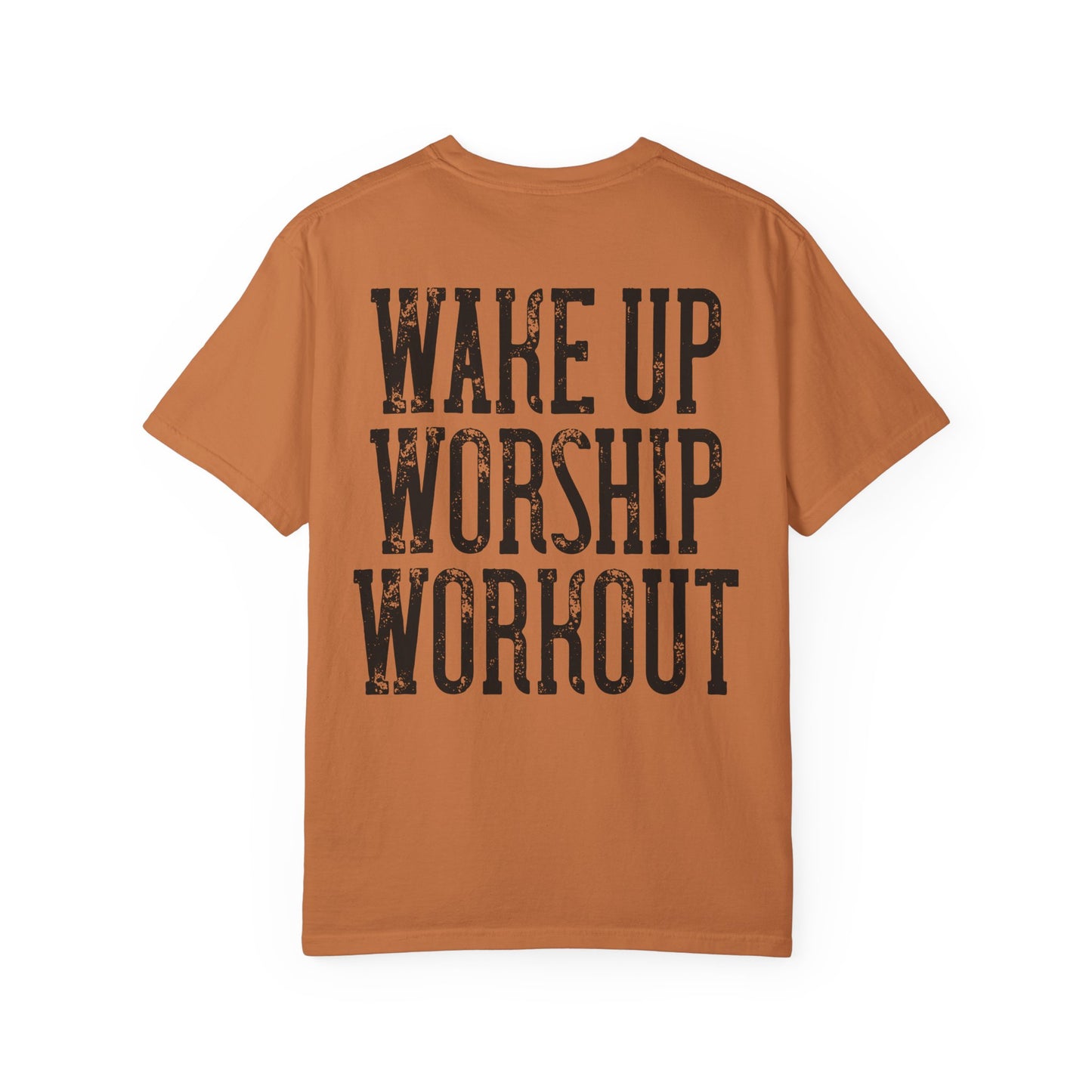 "Wake Up Worship Workout" Men's Tee - Front& Back