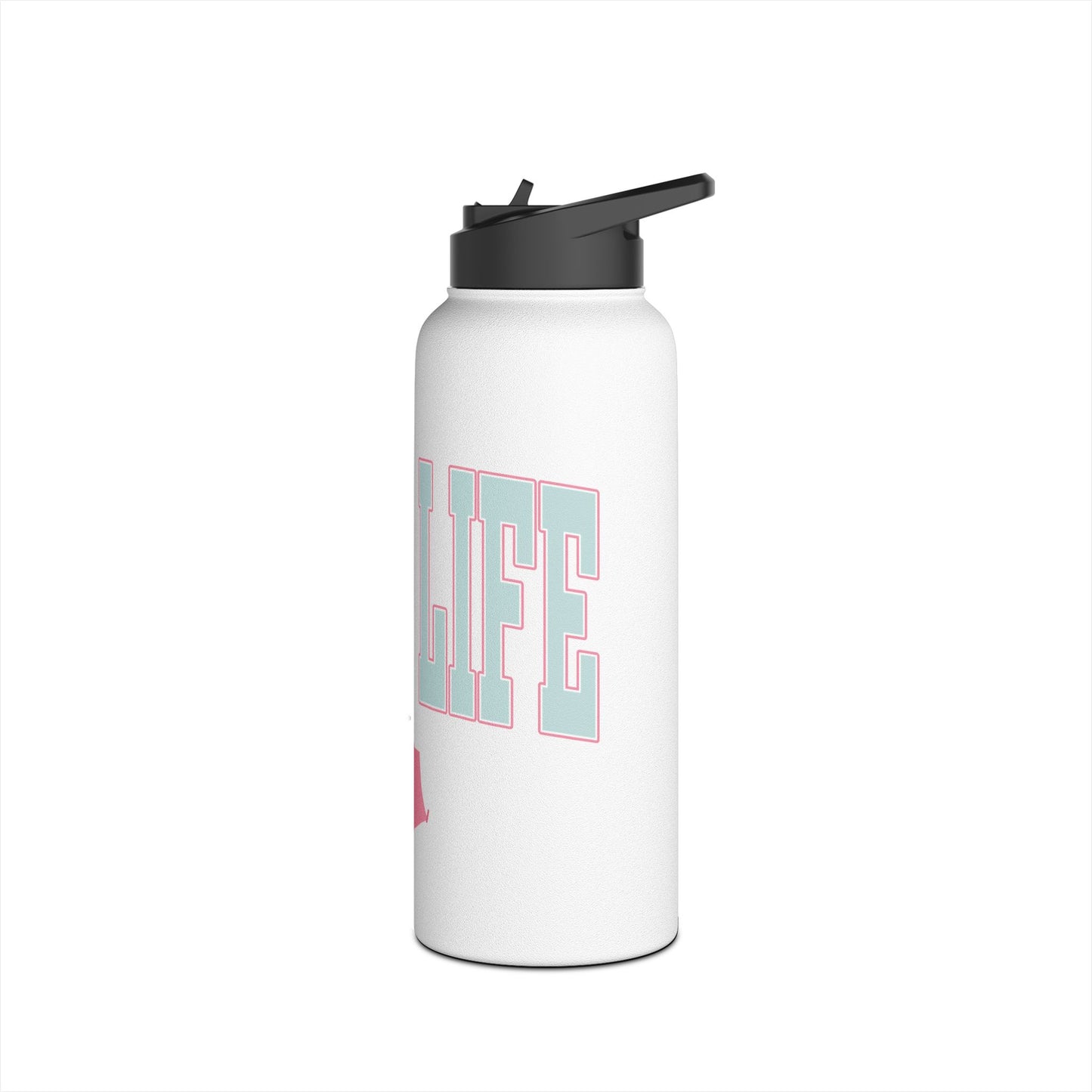 Camp Life Stainless Steel Water Bottle - WHITE