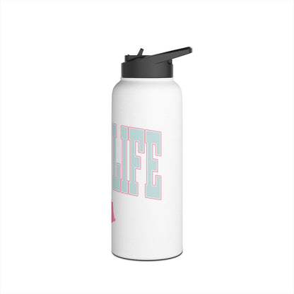 Camp Life Stainless Steel Water Bottle - WHITE