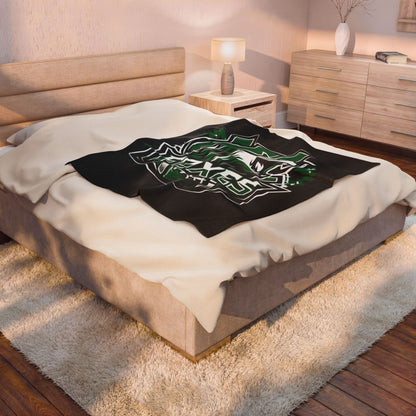 Foxes Football Velveteen Plush Blanket — Soft Team Logo Throw