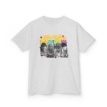 Girls Tee — Retro Rainbow ‘High Vibes’ Photo Collage