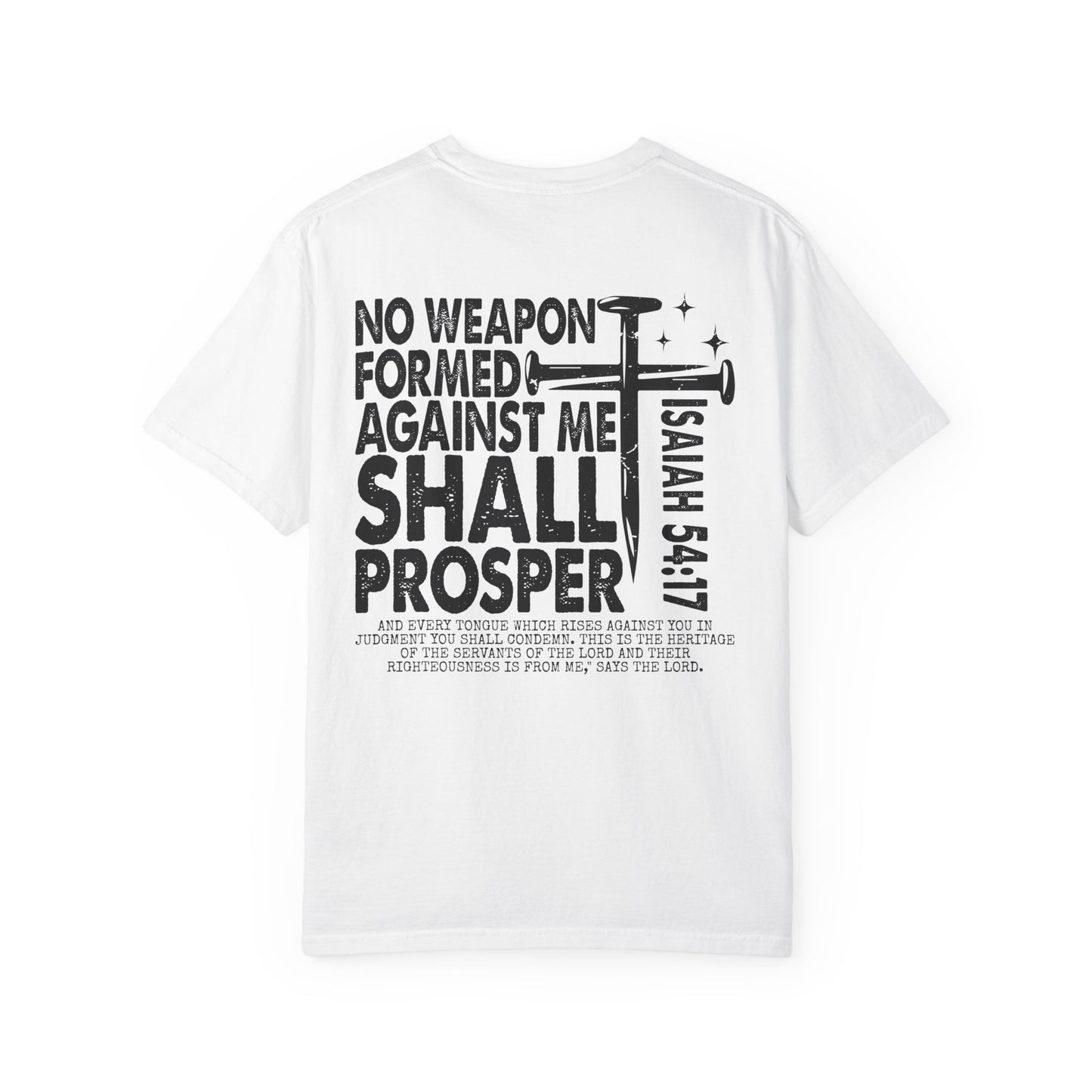 Isaiah 54:17 Faith Tee Front& Back