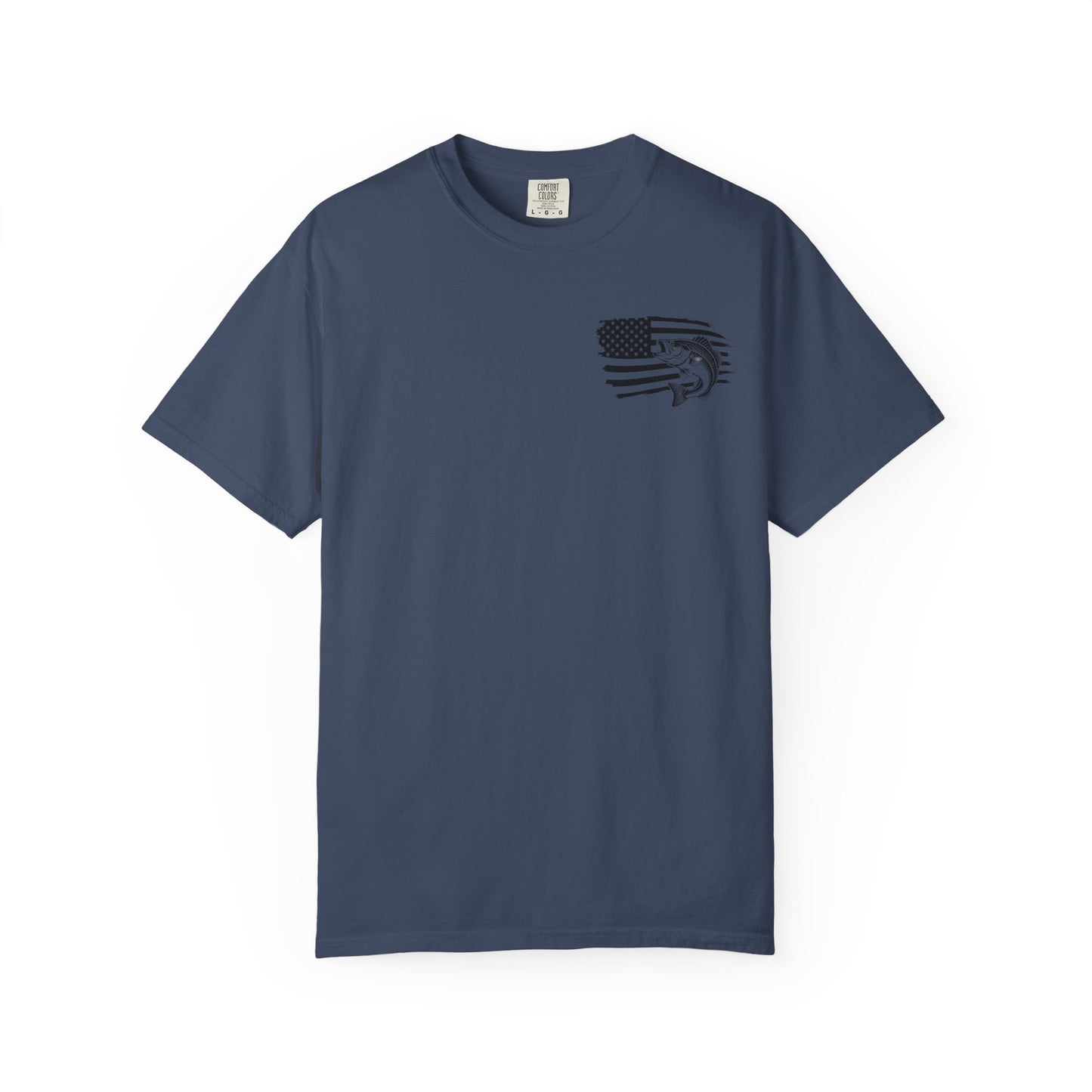 Fishing Bass T-Shirt — American Flag Bass Graphic Tee
