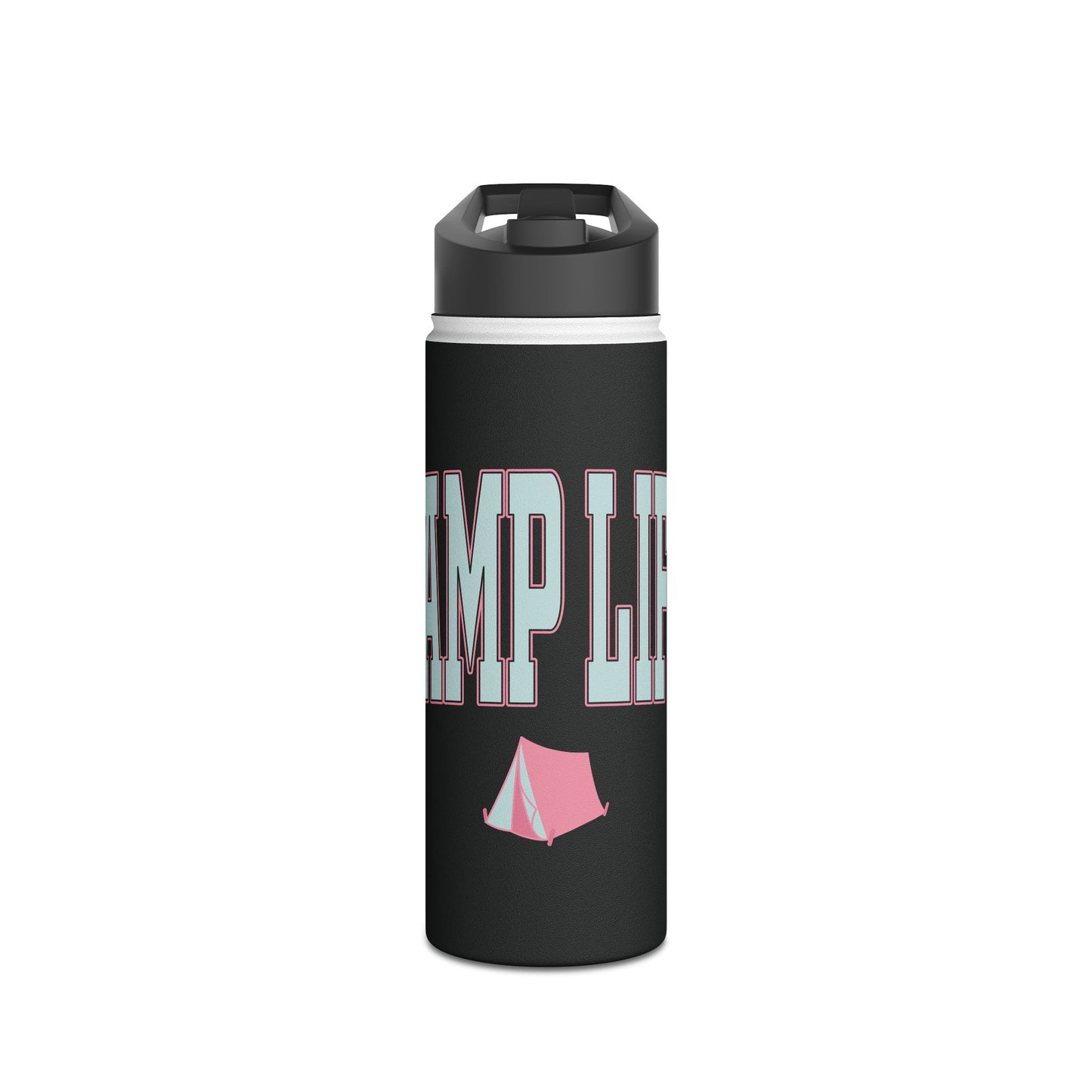 Camp Life Stainless Steel Water Bottle - BLACK