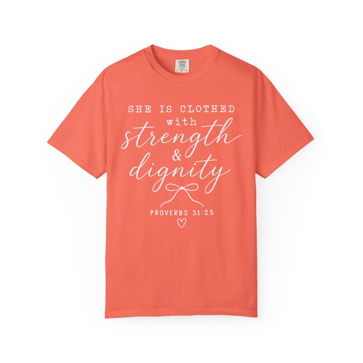 Clothed with Strength and Dignity - White Writing