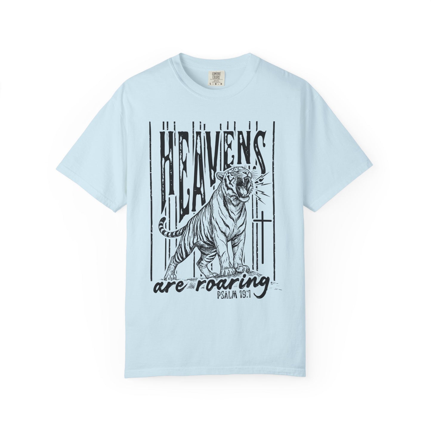 Heaven's Are Roaring Tiger Tee- Pink Writing