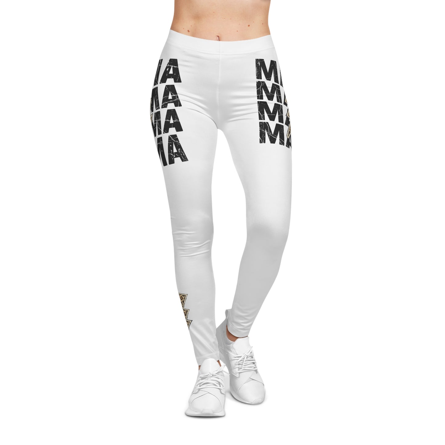 Mama Leopard Lightning Leggings — Women's Graphic Casual Leggings