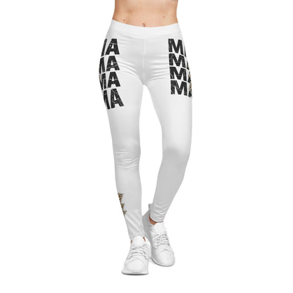 Mama Leopard Lightning Leggings — Women's Graphic Casual Leggings