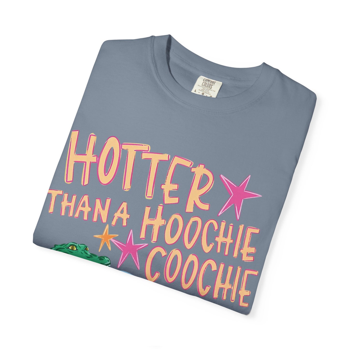 "Hotter Than a Hoochie Coochie" Alligator Pool Party Tee