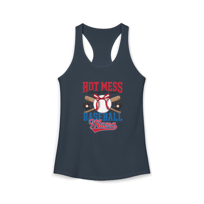 Hot Mess Baseball Mom Racerback Tank