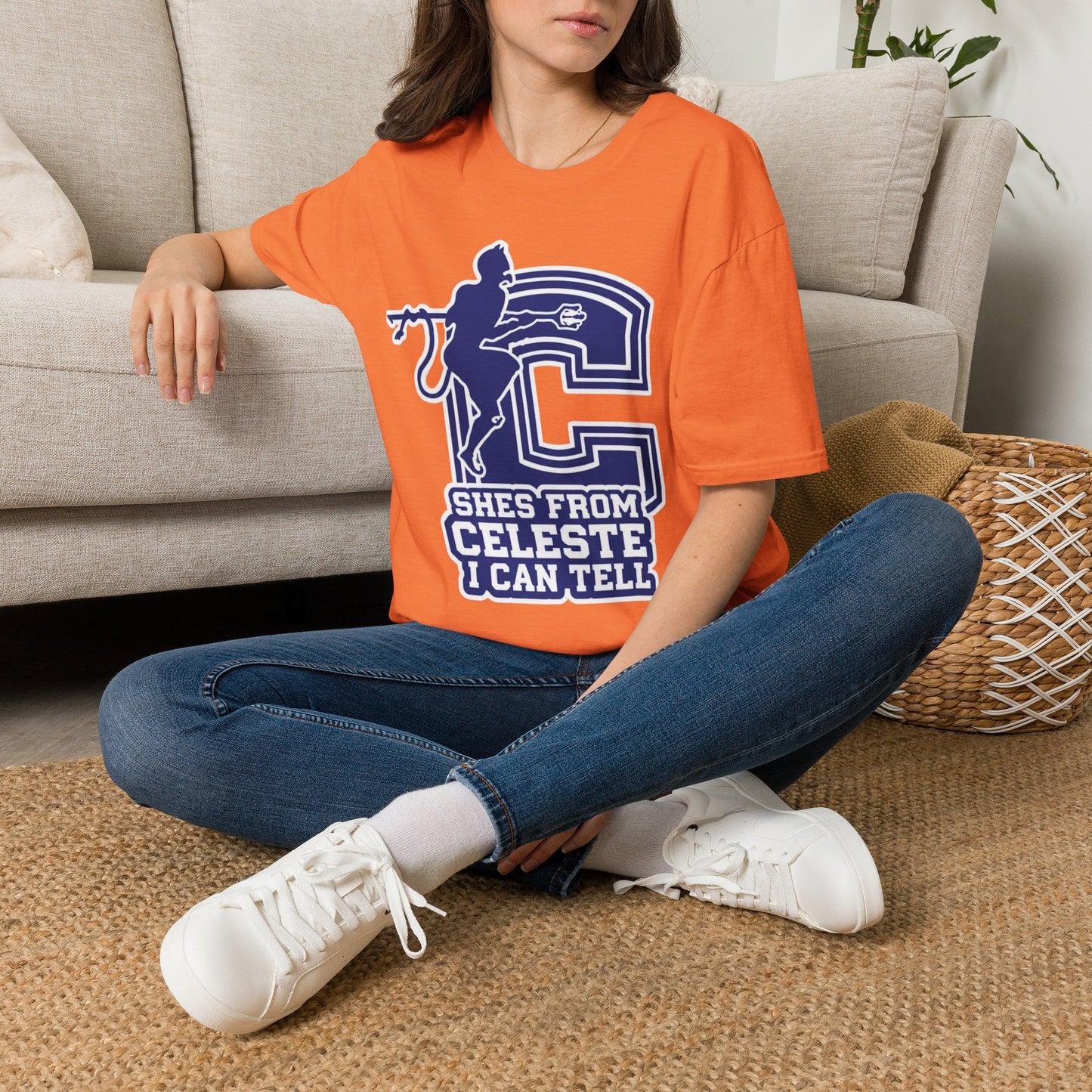 Celeste Cheer T-Shirt — "She's From Celeste I Can Tell" Graphic Tee