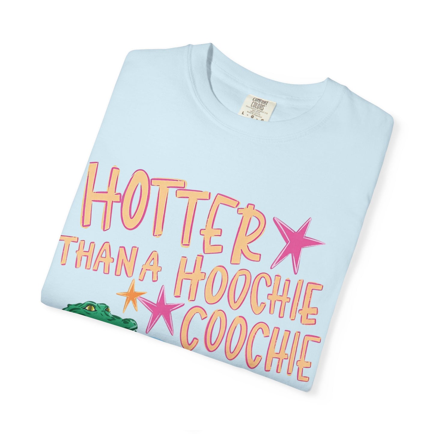 "Hotter Than a Hoochie Coochie" Alligator Pool Party Tee