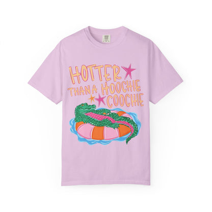 "Hotter Than a Hoochie Coochie" Alligator Pool Party Tee