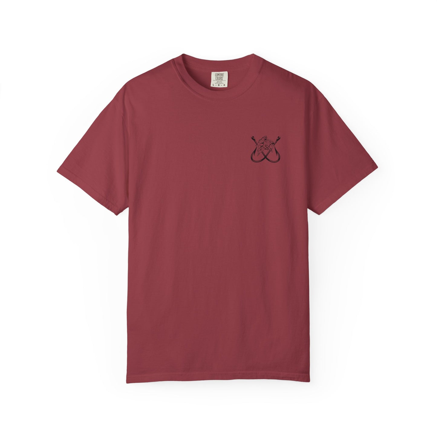 Fishing Hook Flag T-Shirt — "Bite Me" Back Graphic