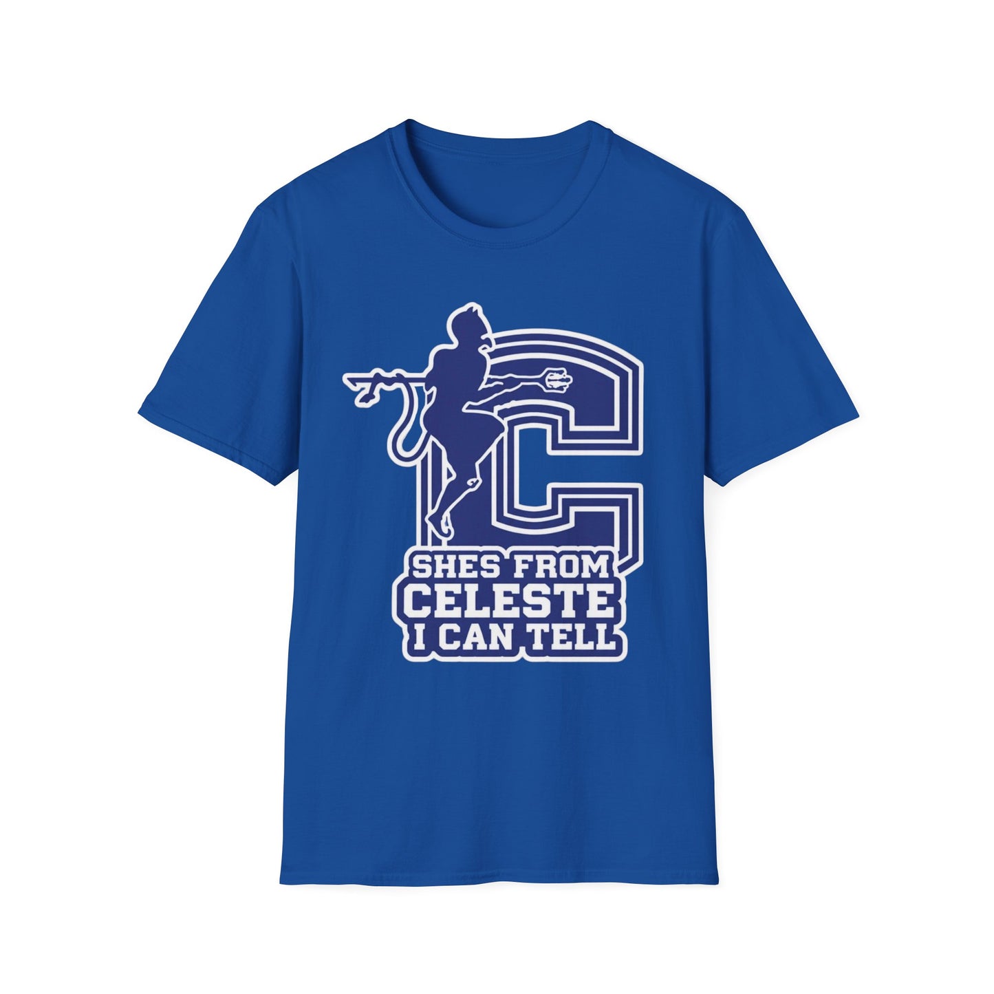 Celeste Cheer T-Shirt — "She's From Celeste I Can Tell" Graphic Tee