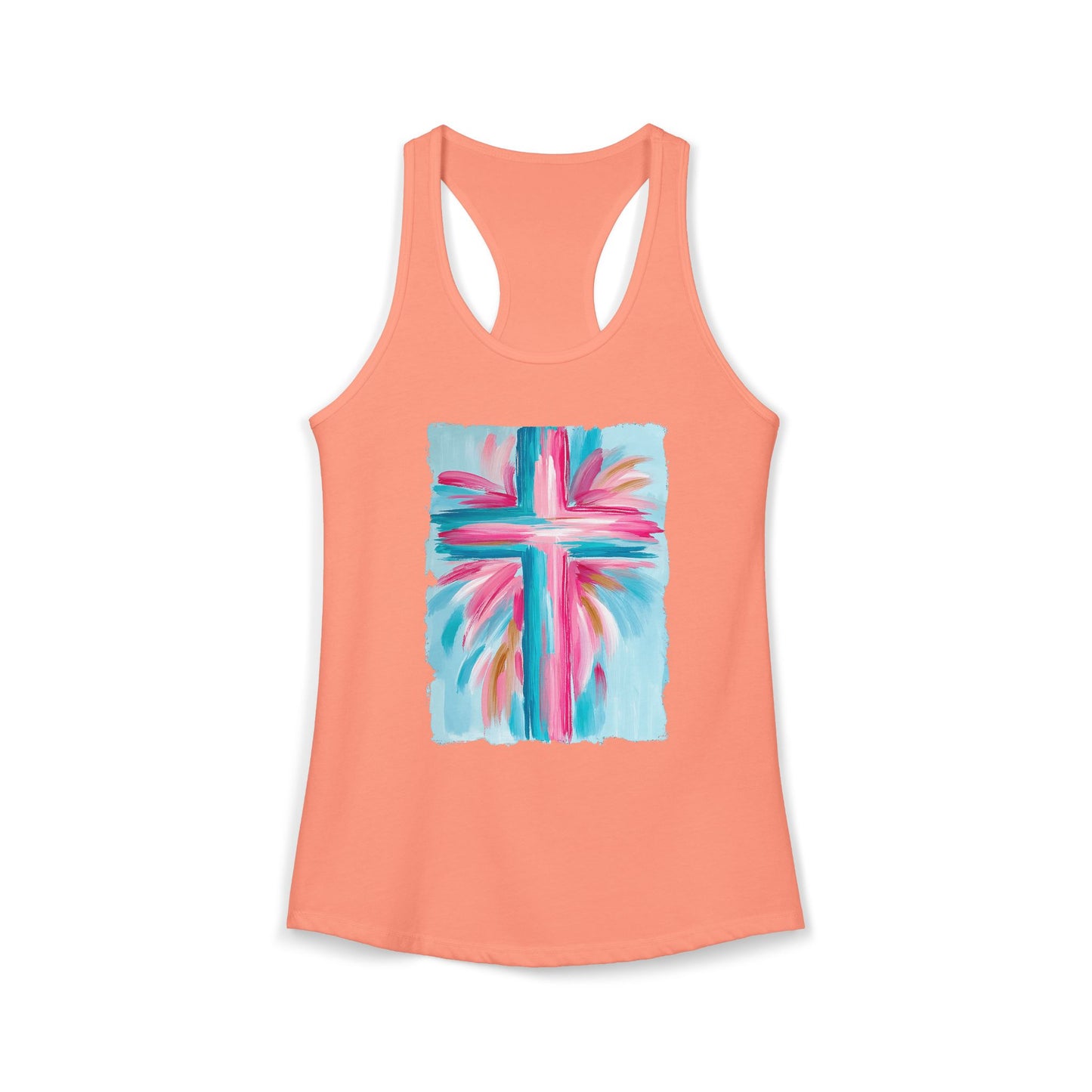 Watercolor Cross Racerback Tank