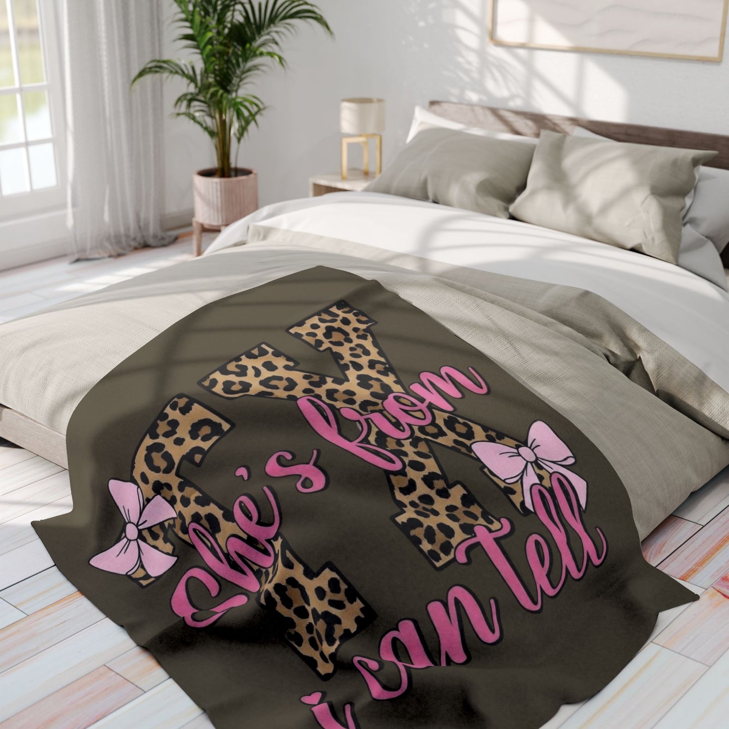 Leopard TX 'She's From I Can Tell' Fleece Blanket