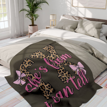 Leopard TX 'She's From I Can Tell' Fleece Blanket