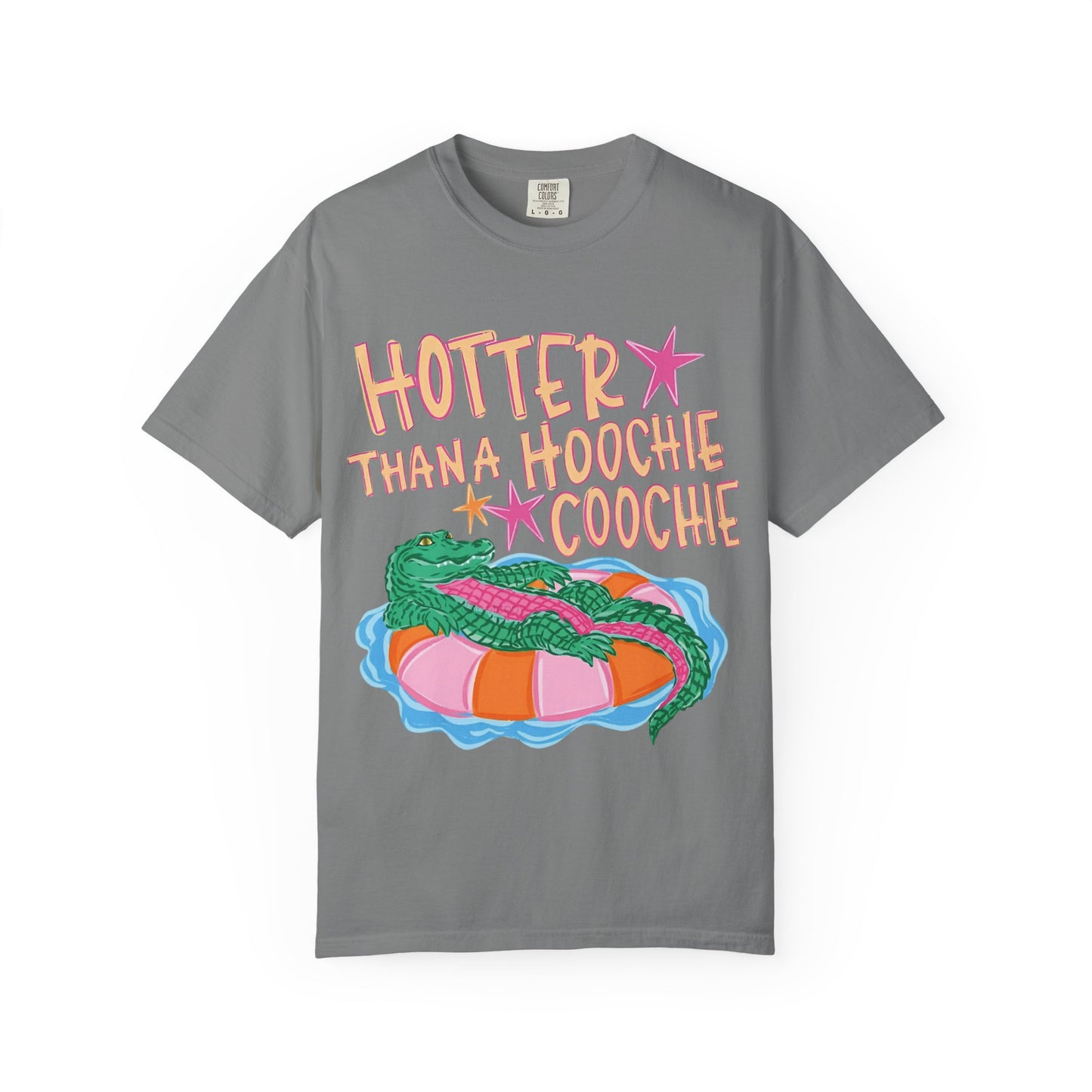 "Hotter Than a Hoochie Coochie" Alligator Pool Party Tee