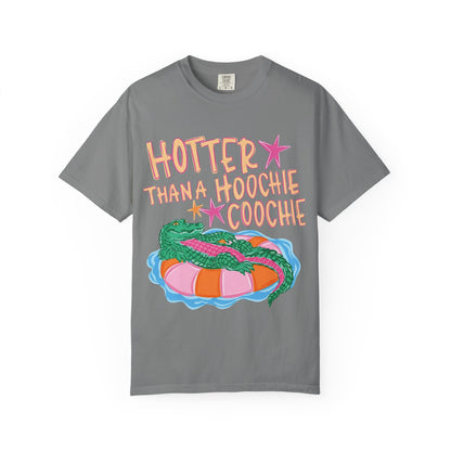 "Hotter Than a Hoochie Coochie" Alligator Pool Party Tee