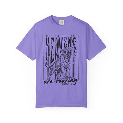 Heaven's Are Roaring Tiger Tee- Pink Writing