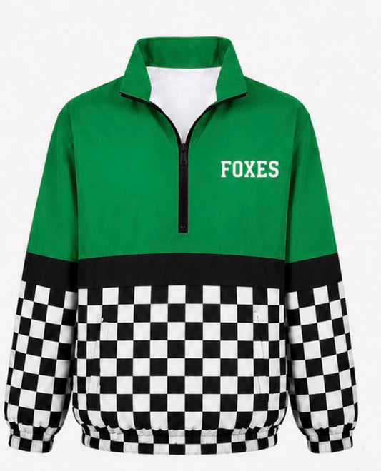 Foxes Black& White Checkered Windbreaker