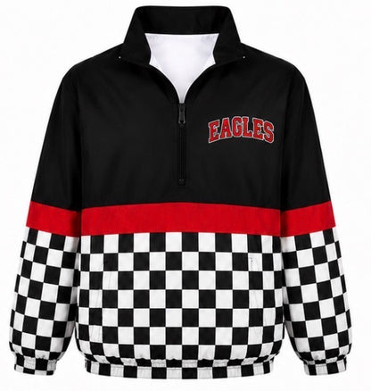 Eagles Black& White Checkered Windbreaker