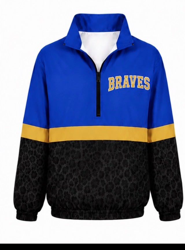 Braves Black Cheetah Windbreaker